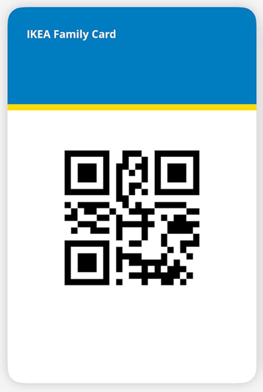 Ikea Family card ireland barcode